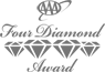 The image features the "Four Diamond Award" emblem with a stylized script and four diamond shapes in a horizontal row.