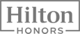 The image features the Hilton Honors logo, with "Hilton" above and "Honors" below in bold text, framed by a rectangular border.